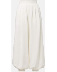 Valentino - Weite Hose Aus Cady Couture - Lyst