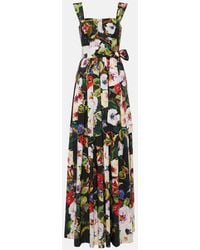 Dolce & Gabbana - Floral Cotton Gown - Lyst