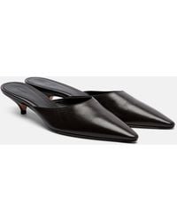 The Row - Liisa Leather Mules - Lyst