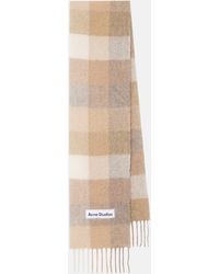 Acne Studios - Vally Checked Alpaca-Blend Scarf - Lyst