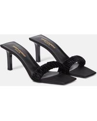 Saint Laurent - Mules Sin 70 en velours - Lyst