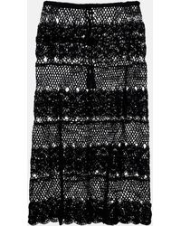 Anna Kosturova - Filigree Crochet Cotton Midi Skirt - Lyst