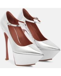 AMINA MUADDI - Yigit Leather Platform Pumps - Lyst