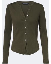 Veronica Beard - Cordis Ribbed-Knit Cotton-Blend Cardigan - Lyst