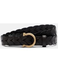 Ferragamo - Gancini Braided Leather Belt - Lyst