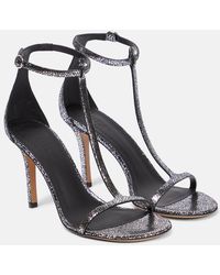 Isabel Marant - Einari Metallic Leather Sandals - Lyst