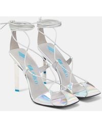The Attico - Adele Metallic Leather Sandals - Lyst