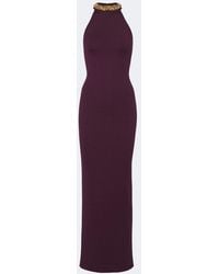 Balmain - Verzierte Robe Aus Strick - Lyst