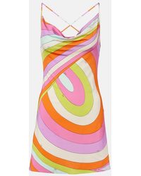 PUCCI - Iride Draped Satin Jersey Minidress - Lyst