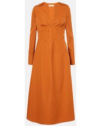 Co. - Vestido Midi De Algodon A Capas - Lyst