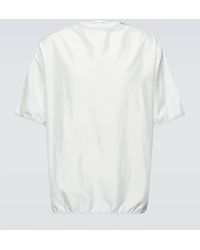 Jil Sander - Camiseta en lona de seda y nylon - Lyst