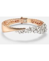 YEPREM - 18Kt Rose And Bracelet With Diamonds - Lyst
