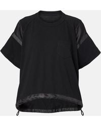 Sacai - Cotton Jersey T-Shirt - Lyst