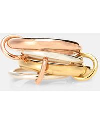 Spinelli Kilcollin - Cici Rose 18kt Gold And Sterling Silver Linked Rings - Lyst