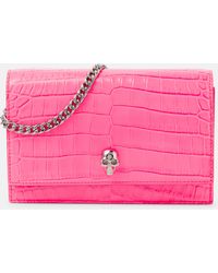 Alexander McQueen Bolso al hombro Skull Mini de piel - Rosa