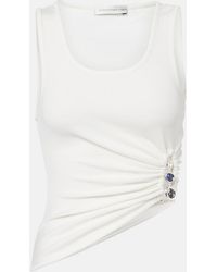 Christopher Esber - Droplet Crystal Embellished Ruched Tank Top - Lyst