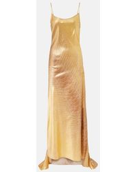 Roberto Cavalli - Snake-Print Silk Gown - Lyst