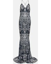 Norma Kamali - Printed Fishtail Gown - Lyst