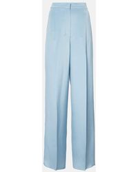 Max Mara - Origano High-Rise Silk Wide-Leg Pants - Lyst