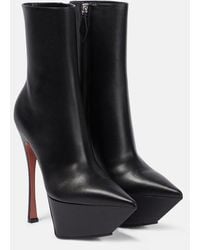 AMINA MUADDI - Leather Yigit Heeled Boots 150 - Lyst