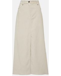 Brunello Cucinelli - Cotton Corduroy Maxi Skirt - Lyst