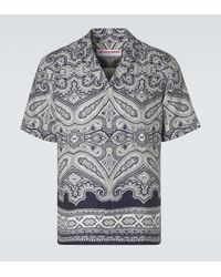 Orlebar Brown - Maitan Paisley Linen Bowling Shirt - Lyst