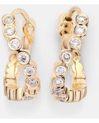 Sophie Bille Brahe - Petit Courant 18Kt Hoop Earrings With Diamonds - Lyst