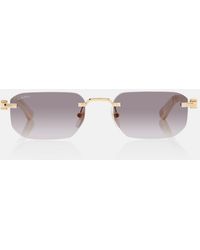 Cartier - Decor C De Cartier Rectangular Sunglasses - Lyst