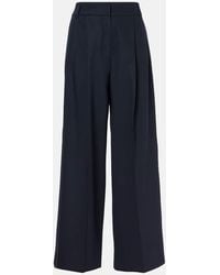Max Mara - Weite High-Rise-Hose Nichols Aus Schurwolle - Lyst