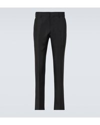 Ami Paris - Mohair And Wool Straight Pants - Lyst