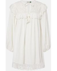 RIXO London - Inez Embroidered Cotton Minidress - Lyst