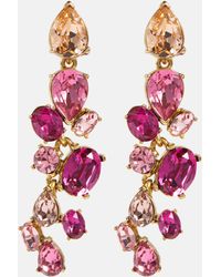 Oscar de la Renta - Scramble Crystal-embellished Earrings - Lyst