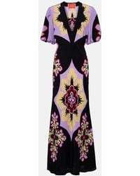 La DoubleJ - Marlene Placee Silk Maxi Dress - Lyst