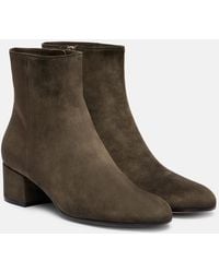 Gianvito Rossi - Joelle 45 Suede Ankle Boots - Lyst