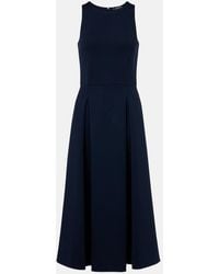 Max Mara - Vestido Midi Cannone De Jersey En Mezcla De Algodon - Lyst