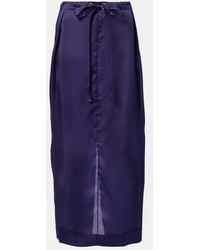 KHAITE - Chenton Silk Organza Maxi Skirt - Lyst