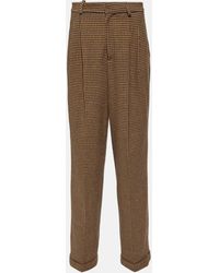 Polo Ralph Lauren - Pantalon ample en tweed a motif pied-de-poule - Lyst