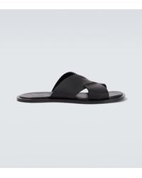 Loewe - Paula's Ibiza Flex Leather Sandals - Lyst