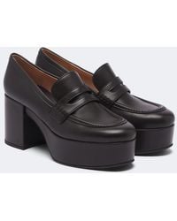 Gianvito Rossi - Leather Platform Loafers - Lyst