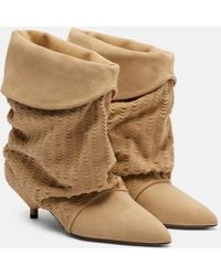 Isabel Marant - Edrik 45 Perforated Suede Ankle Boots - Lyst