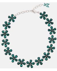 AMINA MUADDI - Crystal-Embellished Anklet - Lyst