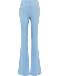 Altuzarra Serge Linen-blend Straight Pants - Blue