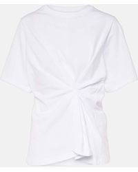 Victoria Beckham - Body Twist Cotton Jersey T-shirt - Lyst