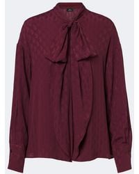Etro - Tie-Neck Paisley Jacquard Blouse - Lyst