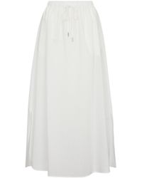 Max Mara Utopico Cotton-blend Midi Skirt - White