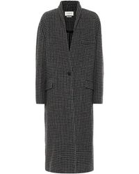 Étoile Isabel Marant Cappotto Henol a quadretti in lana - Grigio