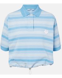 Prada - Polo De Pique De Algodon A Rayas - Lyst