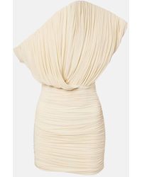 Magda Butrym - Abito Corto Asimmetrico Con Ruches - Lyst