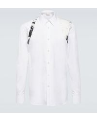 Alexander McQueen - Camicia Fold Harness in popeline - Lyst