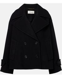 Chloé - Double-Breasted Wool-Blend Peacoat - Lyst